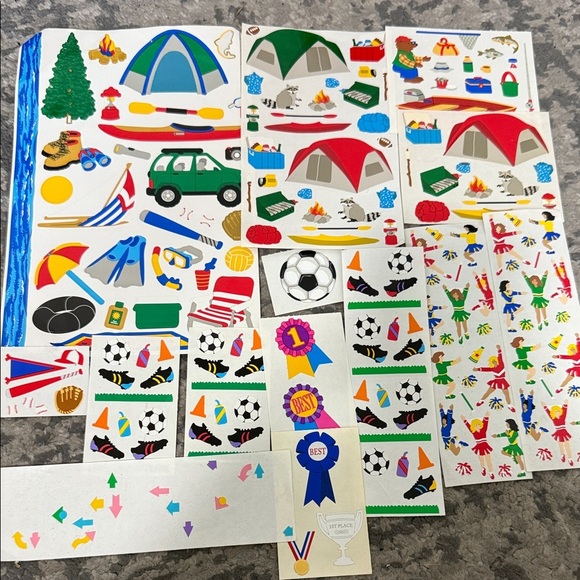 Colorful Camping and Sports Sticker Set mrs grossman 90’s - Picture 1 of 1